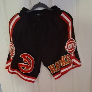 Hawks Black and Red Athletic Shorts